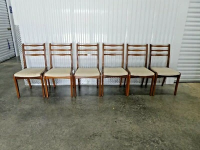 6 中世纪丹麦现代风格梯子靠背椅 — 第 1/4 张图片