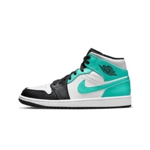 Nike Air Jordan 1 Mid Lgloo Tropical Twist 554724-132 Men's GS Teal White (10.5) - Picture 1 of 5