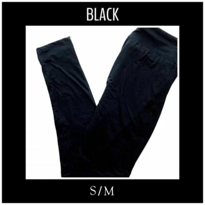 Girls S/M LuLaRoe ~ SOLID BLACK ~ Leggings; SIZES 2-8; Kids - Image 1 of 3