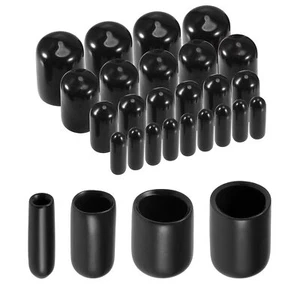 50PC Vinyl Round End Cap Bolt Screw Rubber Thread Pole Tube Pipe Protector Cover - Picture 1 of 22