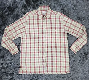 Ermenegildo Zegna Hemd Herren Medium gelb rot kariert Baumwolle Tasche Knopfleiste - Bild 1 von 14