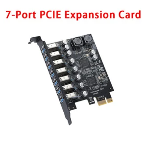 1Pcs 7-Port PCIE Expansion Card PCIE To USB3.2 Expansion Card 5Gbps GEN1 for PC - Afbeelding 1 van 8