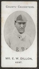 TADDY-COUNTY CRICKETERS CRICKET 1907 KENT-#05- MR. E.W. DILLON