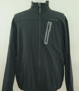 Merrell Aeroblock Mens Solid Black Polyester Full Zip Coat Soft Shell Jacket XL - Picture 1 of 12