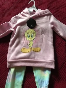 looney tunes tweety bird sweater and leggings set size 4 - Picture 1 of 6