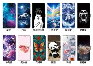 Leather Unicorn Sky Paint Wallet Phone Case For iPhone 15 14 Pro Max XR XS 8 7 - Picture 1 of 17