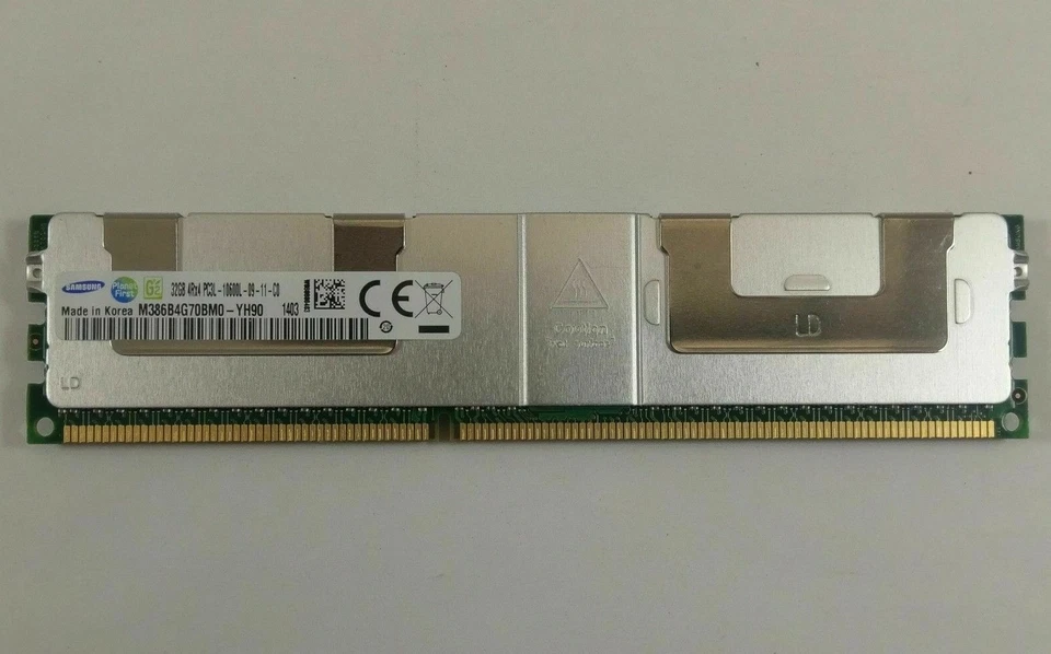 Samsung 32GB PC3L-10600L DDR3-1333 Server Memory RAM LRDIMM M386B4G70BM0-YH90 - Image 1 of 1