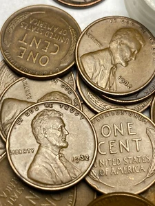1932 (P) LINCOLN WHEAT CENT ROLL, HIGH GRADE, ALL COINS "VF-XF" - Picture 1 of 5