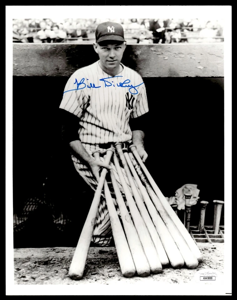 BILL DICKEY SIGNED 8X10 PHOTO -  JSA COA - NEW YORK YANKEES - Image 1 of 1