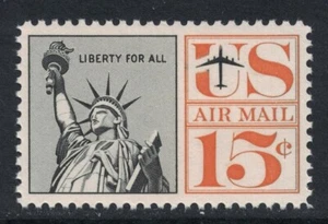 Scott C63- Estatua De Liberty- MNH 15c 1961- sin Usar Mint Correo Aéreo Sello - Imagen 1 de 1