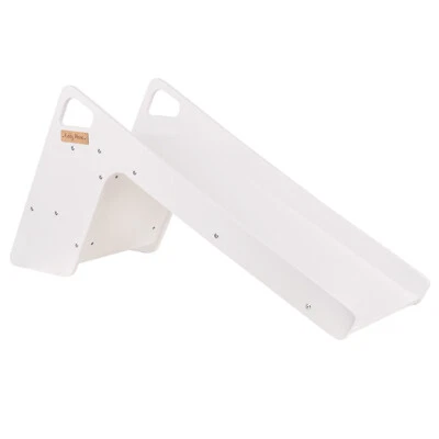 KiddyMoon Rutsche/Sitz Aus Holz Für Kinder Stabile 2In1, Groß, Weiß