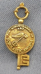 Vintage 10KGF Scholastic Awards Lapel Pin Pendant Charm Achievement in Art - Picture 1 of 6