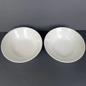Vintage Set of 2 Johnson Brothers Ironstone White Cereal Bowls 6 1/4" READ - Picture 1 of 11