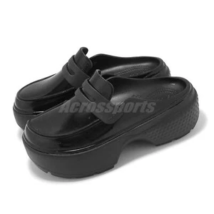 Crocs Stomp High Shine Loafer Black Men Slip On Platform Sandal 210659-001 - Picture 1 of 8