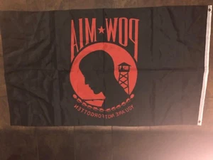 3x5 Red Pow Mia Prisoner of War POWMIA Flag 3'x5' Banner grommets 100D Polyester - Picture 1 of 2