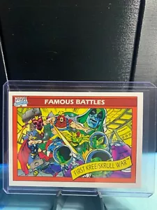 1990 Impel Marvel Universe Serie 1 #123 Prima Guerra Kree Skrull - Foto 1 di 4
