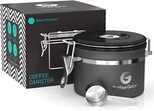 Coffee Gator Coffee Storage - Stainless Steel Tea and Sugar Containers - Caniste