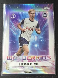 Topps Chrome 2024-25 Lucas Bergvall Rookie Wonderkids Tottenham - Picture 1 of 2