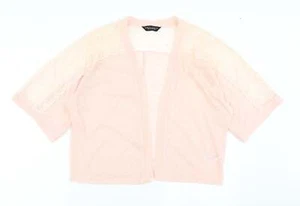 Dorothy Perkins Womens Pink Round Neck Polyester Blend Cardigan Size 10 - Picture 1 of 12