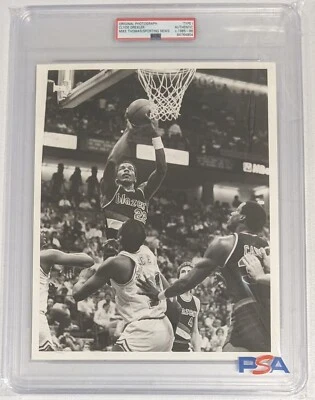Clyde Drexler - Foto PSA Tipo 1 - 1985-86 NBA Portland Trailblazers - 8x10 Foto 1 de 4