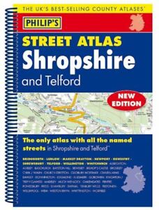 Philip's Street Atlas Shropshire and Telford: Spiral Edition, Philip's Maps, New