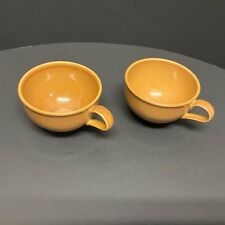 Russel Wright Iroquois Casual China Set of Two Ripe Apricot Coffee Cups Mugs
