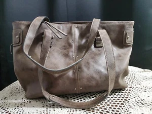 Rosetti Large faux Leather Double Soft Handle Tote Carry All Purse - Foto 1 di 10