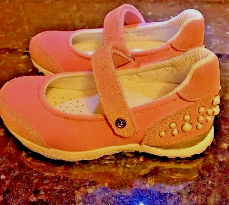 Girls Pink Naturino  Shoes White Beads on heels NIB  Little Girls Size  8 - Image 1 of 4