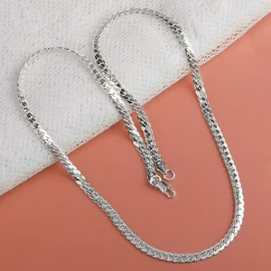 24" Fashion 925 Silver Plated 5mm Wide Snake Chain Necklace Women Jewelry Choker - Picture 1 of 10