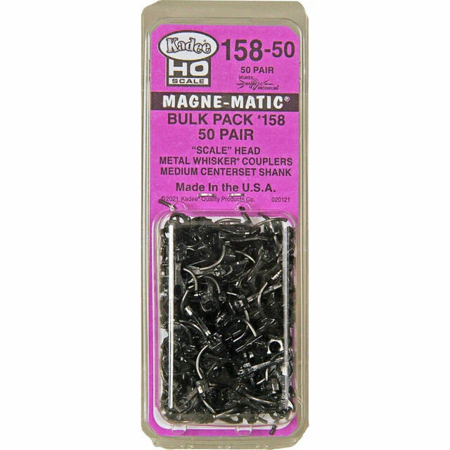 Kadee 15850 HO Scale Whisker Metal Coupler - Pack of 50