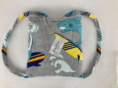 Tommy Bahama Kid's Sharks surfing Beach Towel-Backpack w/Pocket (28x58)/(14x13) - Image 1 of 4