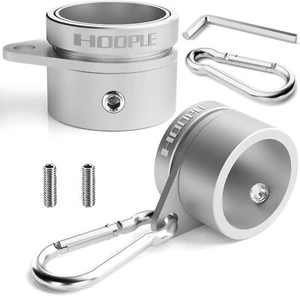 2pcs Flag Pole Ring Aluminum Alloy for 0.75-1 in Pole 360° Rotating Tangle Free - Picture 1 of 7