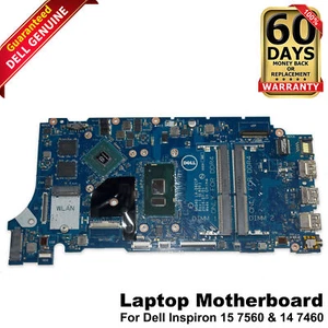 Dell Inspiron 15 7560 14 7460 i7-7500U 2.7GHz Nvidia GPU Motherboard 0KC1H - Picture 1 of 6