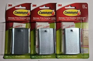 3 3M Command 17048-ES Jumbo Universal Picture Hanger w/Stabilizer Strips - Picture 1 of 8