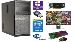 Dell i7 Gaming Desktop PC Computer SSD Nvidia K1200 Win 10 16GB bundle 1TB SSD - Picture 1 of 1