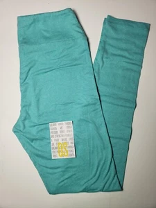 Leggings LuLaRoe OS TURCHESE ARCHEGGIATO Solido Taglia Unica (Taglia 2-10) Nuovi con etichette - Foto 1 di 6