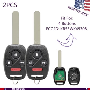 2 For 2009 - 2015 Honda Pilot Keyless Remote Car Control Key Fob KR55WK49308 4B - Picture 1 of 9