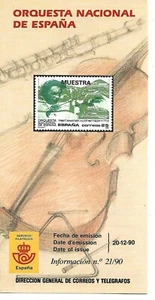 España Música Orquesta Nacional Hoja Informativa año 1990 (FO-102) - Imagen 1 de 1