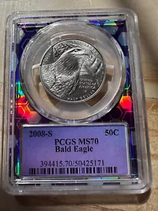 2008-S Bald Eagle Commemorative Half Dollar MS70 PCGS / Trader Bae Core - Picture 1 of 6