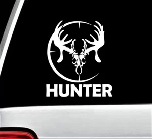 Hunter Rack Antlers Decal Sticker for Car Window BG 205 Deer Moose Elk Hunting - Picture 1 of 2