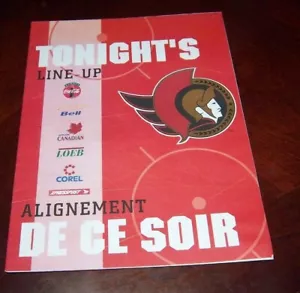 Ottawa Senators game program insert 27 / 03 1996 vs Philadelphia Flyers - Foto 1 di 2
