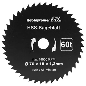 1x HSS Kreissägeblatt Ø 76x10 mm 60 Zähne für Mini Handkreissäge Tauchsäge Neu - Bild 1 von 4