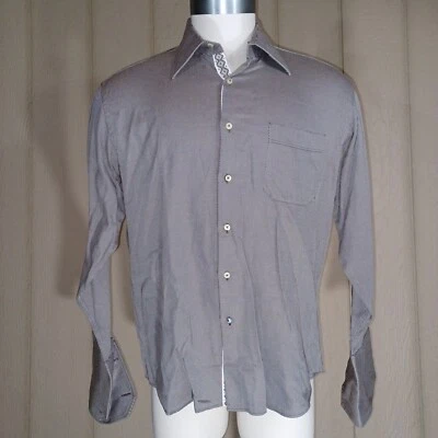 Camisa Ben Sherman Para Hombres 17 34/35 Marrón Línea del Pelo Rayas Entrevista Elegante Suave Usada en Excelente Condición Foto 1 de 4