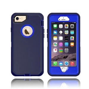iPhone 7/ 8 - Heavy Duty Hybrid Defender Rugged Case with Bult-in Screen/Holster - Picture 1 of 12