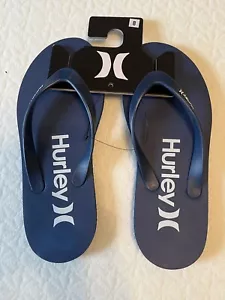 NWT Hurley Men's Size 8 Designer Street Beach Pool Surf Sport Flip Flops Slides - Picture 1 of 1