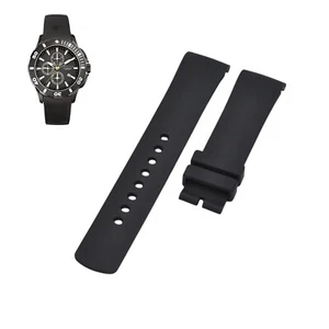 Correa de reloj de goma negra A19585G 22 mm para Nautica - Imagen 1 de 7