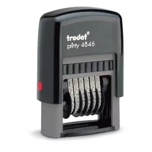 Printy 4846 Self-Inking Number Stamp 6 Band Reusable Numbering Office Tool - Picture 1 of 8