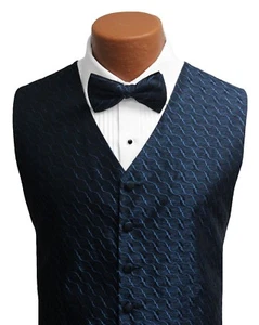 Royal Blue Legend Mens Fullback Formal Tuxedo Vest Wedding Suit Waistcoat Vests - Picture 1 of 8
