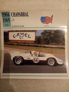 CARTE FICHE AUTO CHAPARRAL 2A 1964 1965 - Imagen 1 de 1