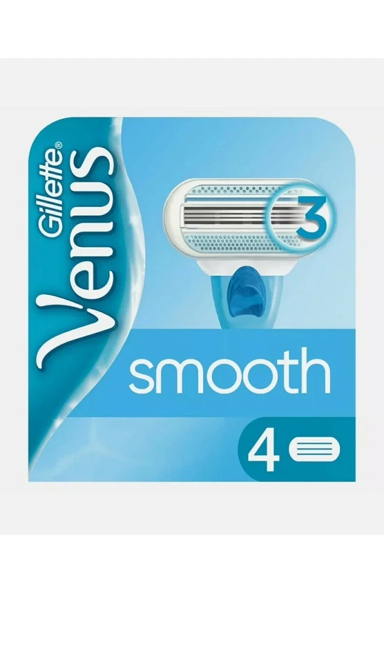 Gillette Venus Blades Smooth 4 Pack 100% Genuine Brand New Uk Stock